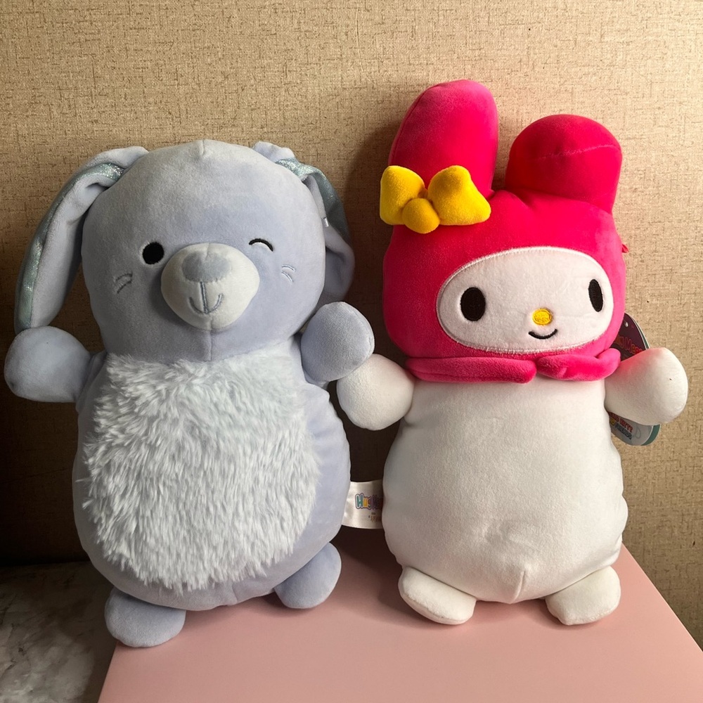 Squishmallows Cute Plush Toy Set- Hug Mees Satine the Bunny Rabbit Easter!